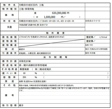 未公開　八王子市川町　売工場•事務所