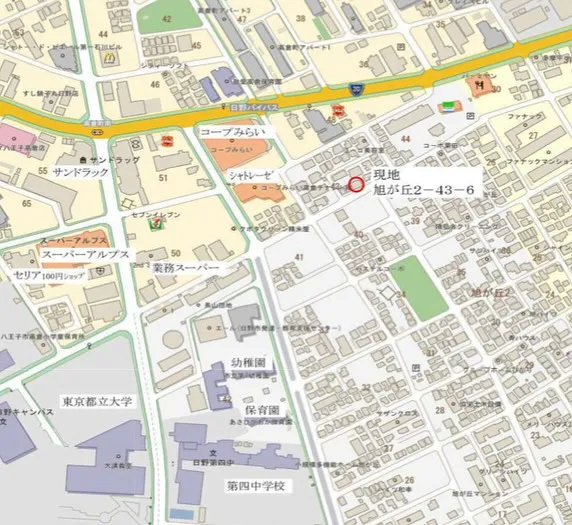 【日野市　旭が丘全1区画　土地　】